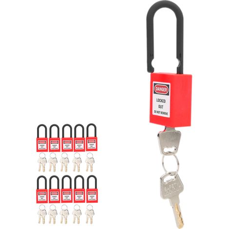 10 Kits de Serrures de Protection 38mm en Nylon Antidérapantes pour Ateliers et Usines (1/5)