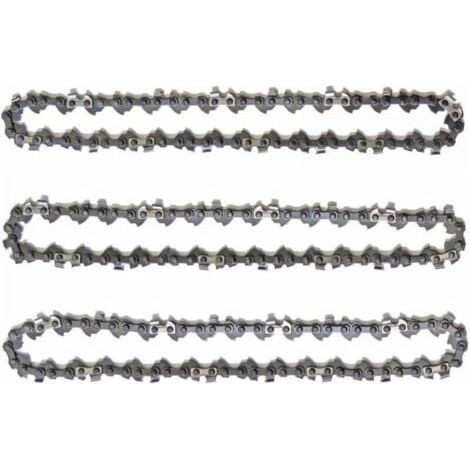 Lot de 3 Chaînes d'Élagueuse sur Perche pour Guide-Chaîne de 10" (25 cm), 40 Maillons d'Entraînement, Faible Rebond, Compatibles avec Black & Decker, Ryobi, Ferrex, Primaster et autres TRIMEC (1/5)