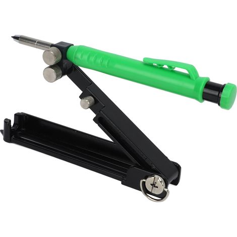 Trousse de traçage multifonction en alliage d'aluminium pour menuiserie DIY - Crayon de construction avec traceur de ligne réglable (1/5)