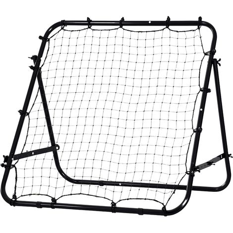HOMCOM Rebounder Net Kids Adults Football Training Aid Adjustable Black (1/5)