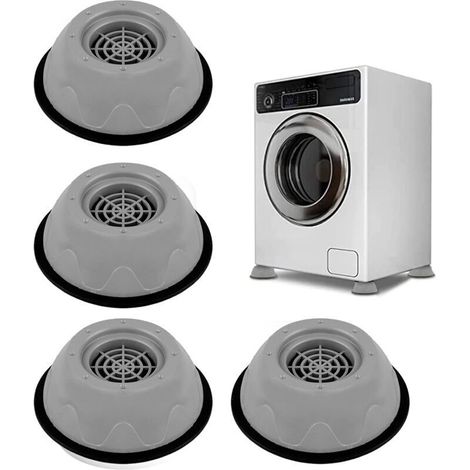 4 Pièces Anti Vibration Machine a Laver, Patin anti Vibration Lave Linge pour la Réduction du Bruit, Tapis Anti Vibration Machine a Laver pour Empêcher le Mouvement, Pied Machine a Laver (1/5)