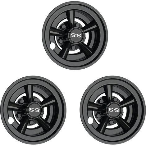 PièCes 8 Pouces SS Panier Roue Couvercle Capuchon 5 Rayons Conception Capuchon de Moyeu pour Voiturette de Club Voiture EZGO (1/2)