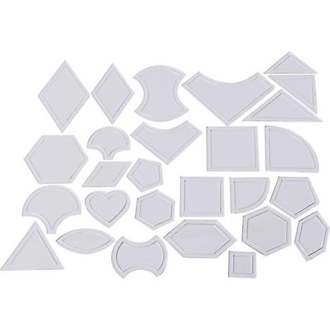 27-teiliges Set gemischter handgefertigter Quiltvorlagen DIY-Werkzeuge Patchwork Quilter Quiltzubehör