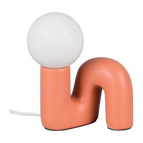 Lampe design, Lampe design en céramique pop Quinn Orange en Céramique, BOITE A DESIGN