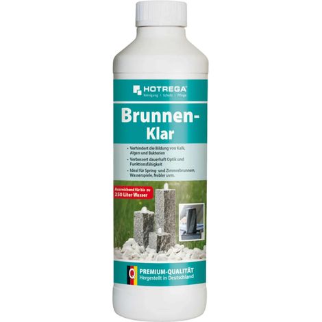 Limpiador fuentes decorativas, concentrado, 500 ml, anti algas fuentes