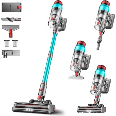 60KPA/600W Aspirateur Balai sans Fil, 75 Minutes Autonomie Aspirateur sans Fil Puissant avec Recharge Murale Écran Intelligent, aspirateur balai puissant pour Les Poils d'animaux/Tapis/Sols Durs