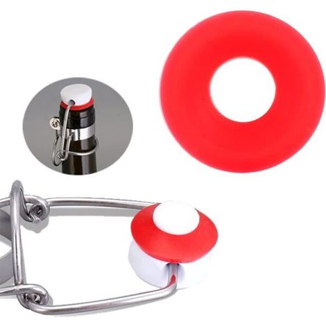 Joints de Bouteille - Tbest - 25 Pcs - Silicone Rouge - Pour Bouteilles Flip Top Grolsch (1/4)