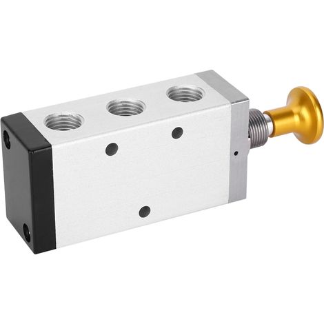 Soupape à bouton bi-position cinq voies en alliage d'aluminium G1/4" G3/8" pour distributeur manuel (1/5)