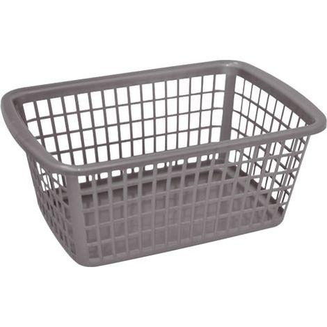 ALUMINIUM ET PLASTIQUE CORBEILLE RANGEMENT 36X25X15 SILVER 1035670