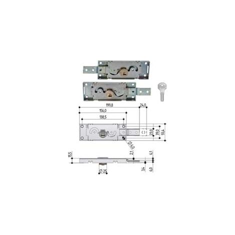 SERRATURA PER SERRANDA LATERALE CILINDRO TONDO S711- - DX-SX accoppiate (S711.0020.0000) - 1 pezzi PREFER