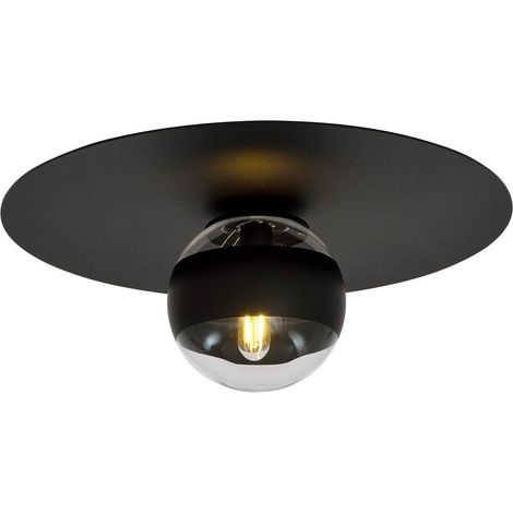 Plafoniera Emibig Solar 1 luce E14 nera dimmerabile (1/5)