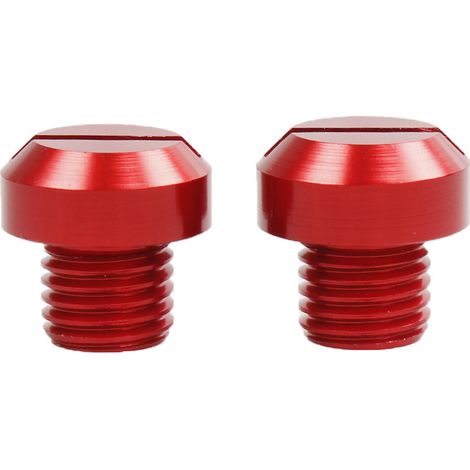 Motorcycle and electric vehicle rearview mirror cover plug decoration rearview mirror screw M10 - - positive thread - red (1/3)