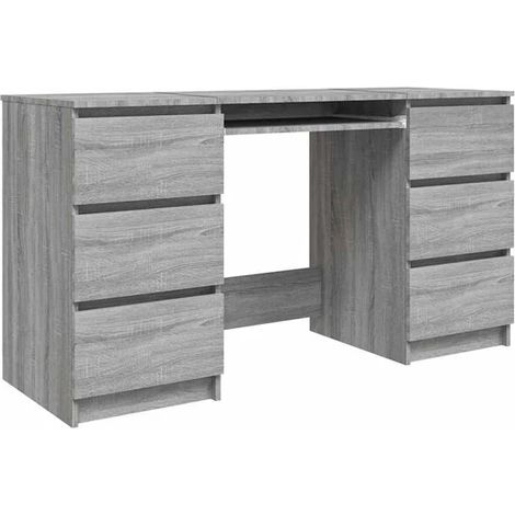 Bureau Sonoma Gris 140x50x77 cm en Bois d'Ingénierie (1/5)
