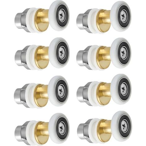 Shower Door Wheels Replacement Wheels for Sliding Shower Door 8 Pieces 20mm (1/5)