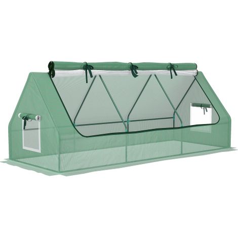 Mini Gewächshaus Foliengewächshaus mit Mesh Fenster, UV-beständig, PE Folie, 240 x 90 x 90 cm, perfekt für Garten & Aufzucht 
On-Site