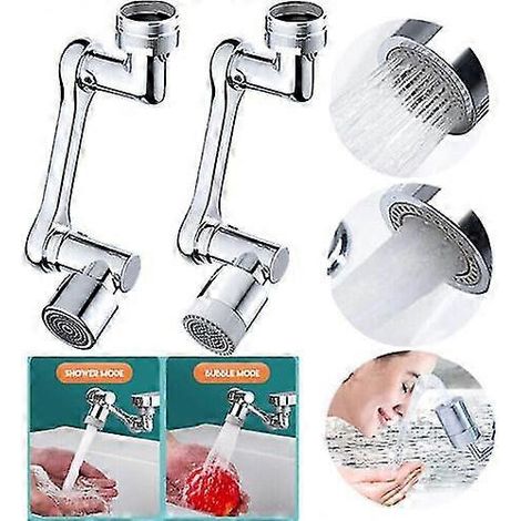 Rallonge de robinet 1080 avec filtre anti-éclaboussures rotatif et jet rotatif pour cuisine (1/4)