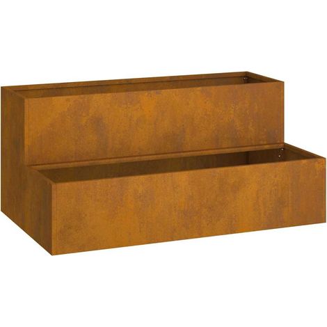 vidaXL  Garden Planter  Rusty 100 x 60 x 45 cm Weathering Steel