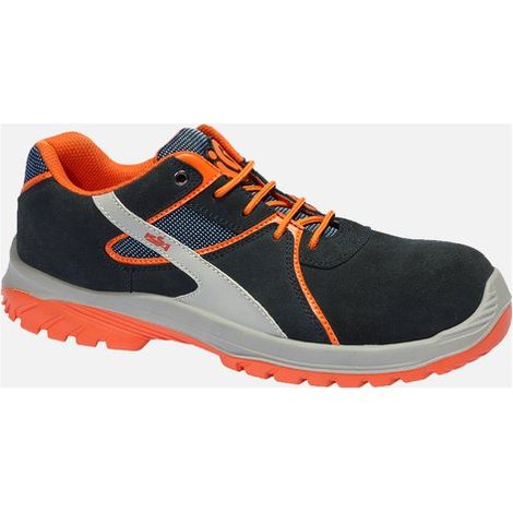 Issa 35055 Station Scarpa Antinfortunistica Bassa S1P SRC Metal Free Puntale Fibra di Vetro colore Nero Arancio (1/2)
