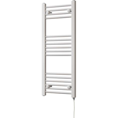 Zennor - White Electric Towel Rail H1000mm x W400mm Straight 300w Standard (1/3)