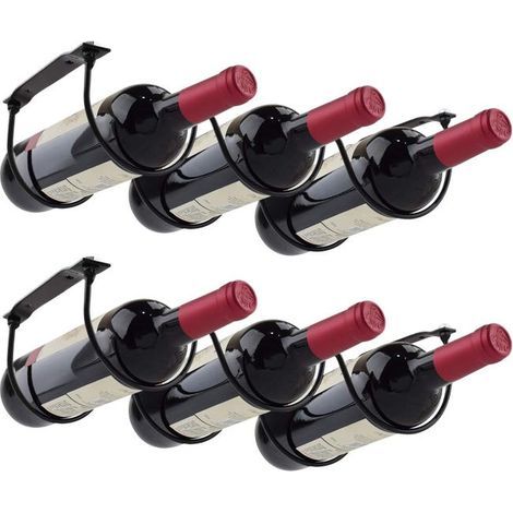 (2 pièces,Noir) Casier à Vin de Comptoir - Organisateur de Rangement pour Comptoirs de Cuisine, Garde-Manger, Réfrigérateur (1/5)