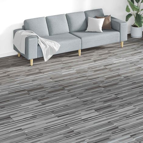 Bodenplanken 18 pcs Grau 5,26 m² PVC