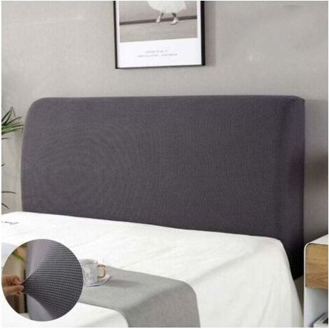 Housse tete de lit,Housse de protection de tête de lit Housse De Tête De Lit Lavable Anti-poussière Pack complet 360 ° Gris 180 cm Convient pour une tête de lit 170-190 cm - -INHHUB (1/5)