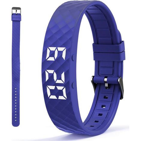 Réveil à vibration avec minuterie, montre silencieuse, jusqu'à 8 alarmes pour rappel de pilules par jour ou boire (1/5)