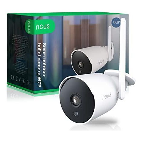 Nous W7P Telecamera di Sorveglianza Esterna Bianco Alta Risoluzione