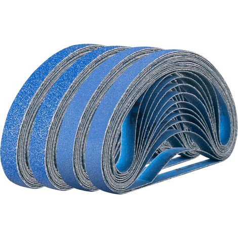 Lot de 48 Bandes Abrasives 13x457 mm Grain 40/60/80/120/180/240/400 (1/5)