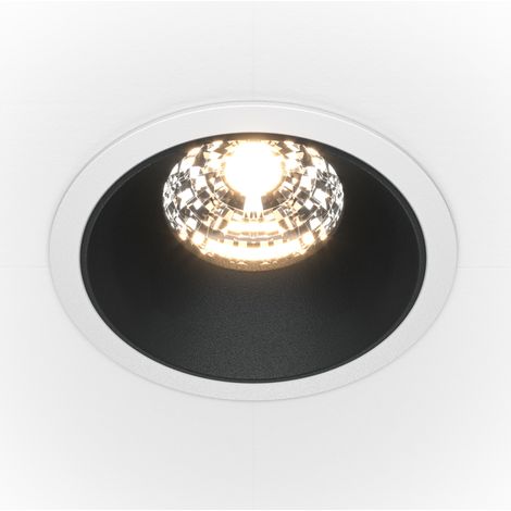 Maytoni Alfa LED Faretto da incasso rotondo bianco, nero, 1050lm, 3000K (1/2)