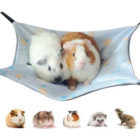 Guinea Pig Hammock House Guinea Pig Pet Bed Ice Silk Double Layer Chinchilla Ferret for Small Pet Cage for Chinchilla Hedgehog Guinea Pig (1/5)