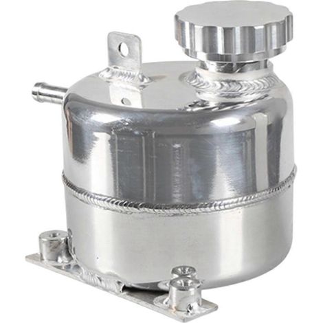 Compatible avec les modèles Cooper R52 et R53 2002-2008, vase d'expansion de liquide de refroidissement automobile, alliage d'aluminium argenté poli. (1/5)
