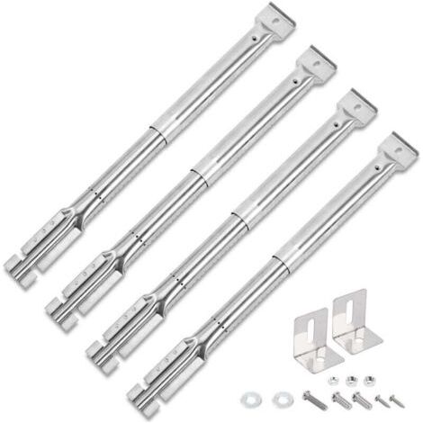 Verstellbarer Brenner 31–42 cm für Char-Broil, Tepro, Enders, Landmann 12739, Barbecook Vanilla, Proficook, Blooma, universelles Gasgrillzubehör, 4er-Set