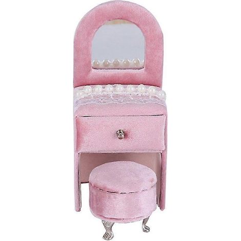 Boîte à bijoux miniature, meuble, boîte à bijoux, décoration de bureau pour maison de poupée (1/5)