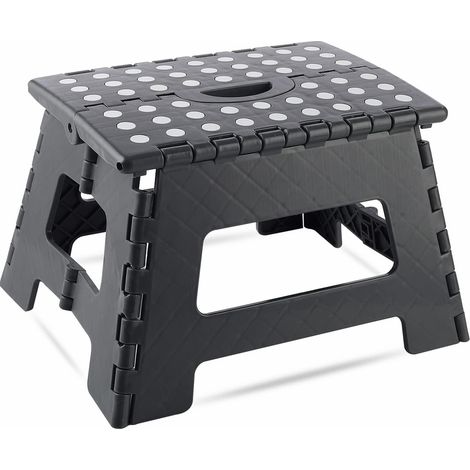 1 marchepied pliant, plastique résistant, ouverture facile, rangement intégré, pour cuisine toilettes camping