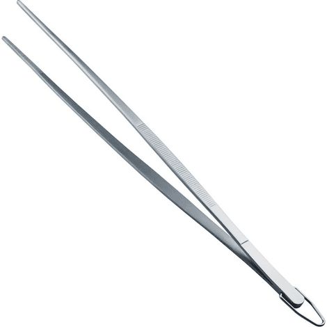 Pince fine en acier inoxydable, pince à épiler robuste pour barbecue, cuisson, salade, grillade, friture et service. (1/5)