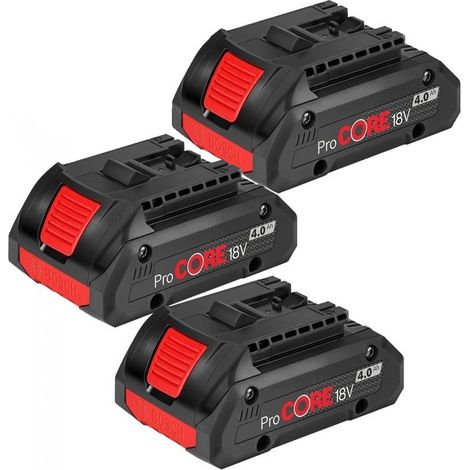 3 x Bosch 1600A016GB ProCORE GBA 18v 4.0Ah Lithium Ion Battery Cordless (1/4)