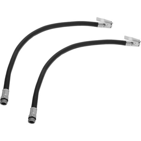 Kit 2pcs Tuyaux de Gonflage pour Pneus Électriques et Vélos, Accessoires en Métal Légers avec Embout D'air, Manomètre Intégré, pour Entretien Pneus en Extérieur (1/5)