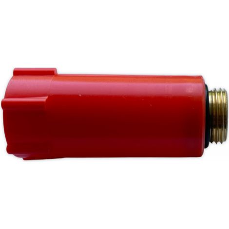 Baustopfen 1/2" rot mit Messing Blindstopfen Gewinde Stopfen Gewindestopfen Abdrückstopfen