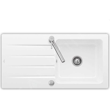 Villeroy & Boch Architectura - Évier en céramique 100x51 cm avec vidage, CeramicPlus, blanc alpin 336002R1 (1/5)