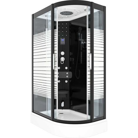 Dusche Duschkabine D30-73M2R Duschtempel Sauna 80x120 cm OHNE 2K Scheiben Versiegelung (1/5)