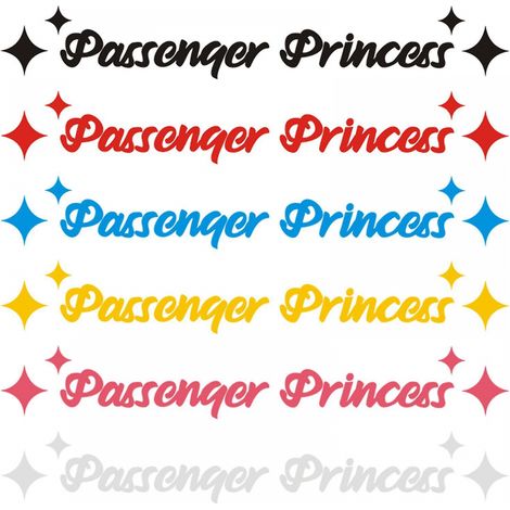 BEBUSINGOTO 6 pegatinas de princesa para pasajero, pegatinas para espejo retrovisor de coche, pegatinas impermeables para espejo retrovisor de coche, accesorios para coche. (1/5)