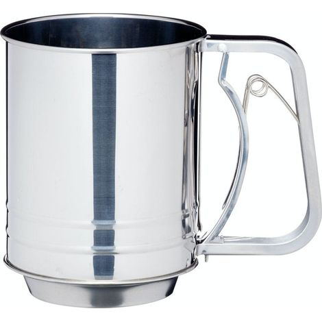 KitchenCraft Mehlsieb de Mehl mit Handgriff de Edelstahl, 3 Tassen