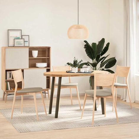 vidaXL Console Table Legs 4 pcs Natural Steel 72 cm Steel (1/5)