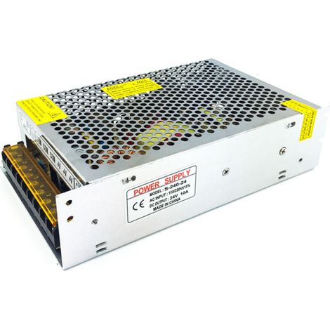 Transformateur variateur 120W AC 110V/220V – DC 12V 10A – Protection courts-circuits – Pour bandes LED et équipements industriels