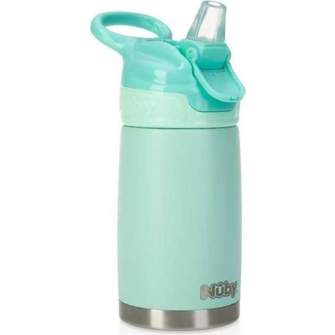Insulated bottle - NUBY - 300 ml - Stainless steel - Turquoise (1/3)