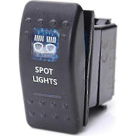 Interrupteur à bascule SPST ON-OFF 12/24V 10A 3 LED pour voiture ou bateau, double éclairage arrière. (1/3)