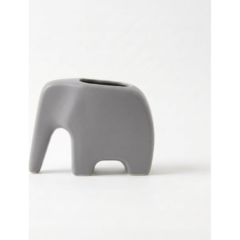 Vaso decorativo grigio a forma di elefante per piante grasse