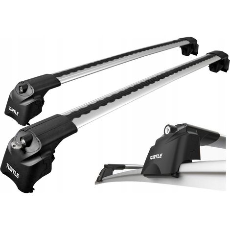 Turtle Air2 Air-2 Dachträger mit niedriger Basis, silber 102/102