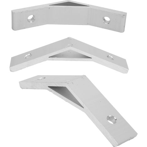 10 pièces Connecteur d'Angle 135° en Aluminium, Support de Fixation pour Assemblages (1/5)